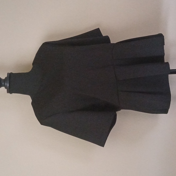 NWOT Simply Vera Vera Wang Black Elbow Sleeve Peplum Top Size XL - Picture 4 of 5